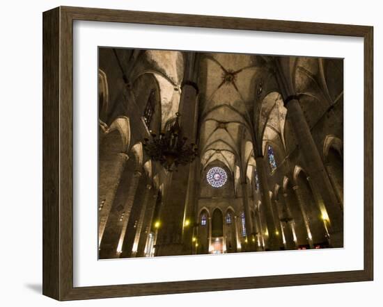 Catalan Gothic Church of Santa Maria Del Mar, Barcelona, Catalonia, Spain, Europe-Carlo Morucchio-Framed Photographic Print