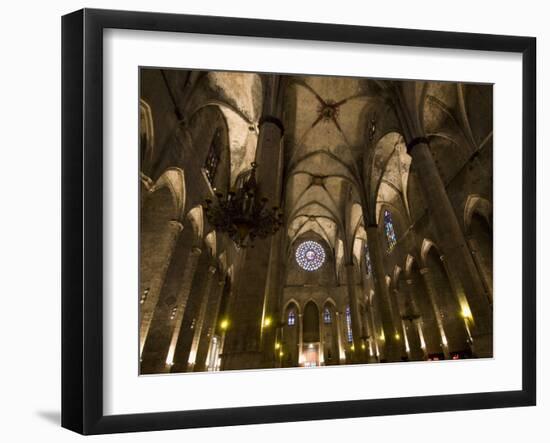 Catalan Gothic Church of Santa Maria Del Mar, Barcelona, Catalonia, Spain, Europe-Carlo Morucchio-Framed Photographic Print