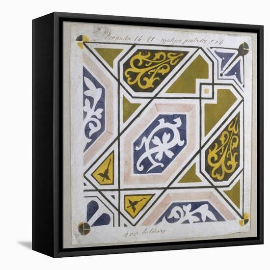 Catalan Modernism. Original Desing of Tile for the Decoration of the Guell Palace. Artist Antoni…-null-Framed Premier Image Canvas