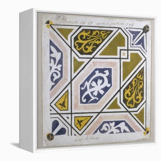 Catalan Modernism. Original Desing of Tile for the Decoration of the Guell Palace. Artist Antoni…-null-Framed Premier Image Canvas