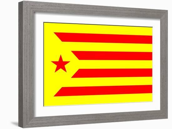 Catalan Nationalist Flag-tony4urban-Framed Art Print