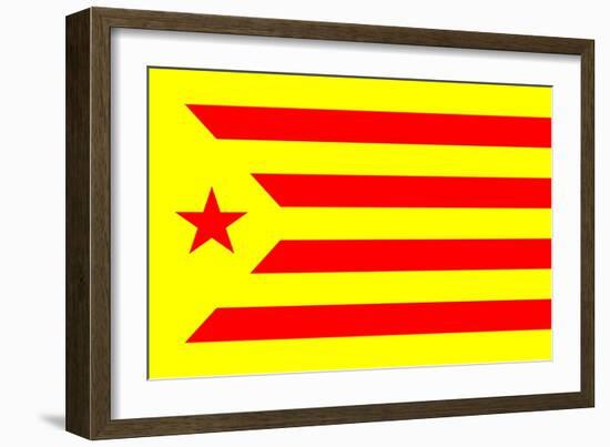 Catalan Nationalist Flag-tony4urban-Framed Art Print