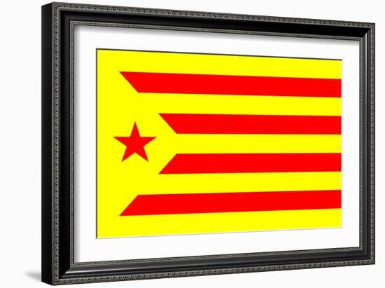 Catalan Nationalist Flag-tony4urban-Framed Art Print