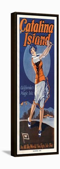 Catalina, Golfer, 1924-null-Framed Stretched Canvas