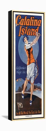 Catalina, Golfer, 1924-null-Framed Stretched Canvas