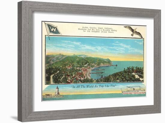 Catalina Harbor-null-Framed Art Print