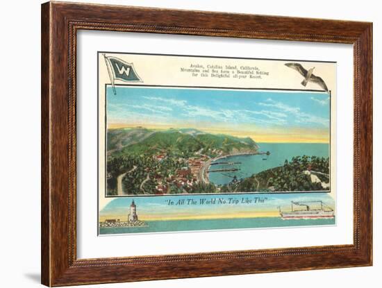 Catalina Harbor-null-Framed Art Print