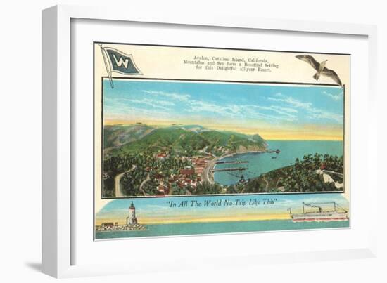 Catalina Harbor-null-Framed Art Print