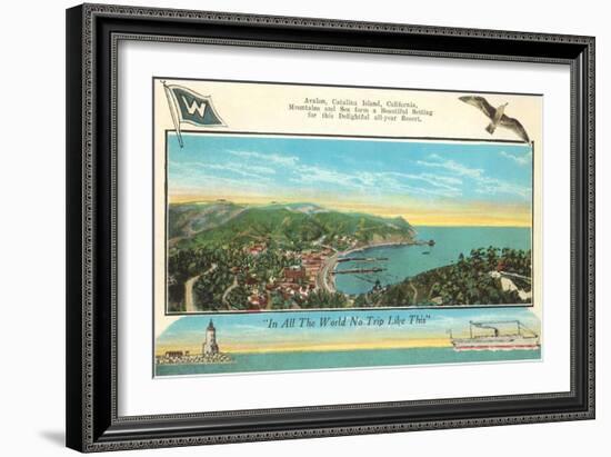 Catalina Harbor-null-Framed Art Print