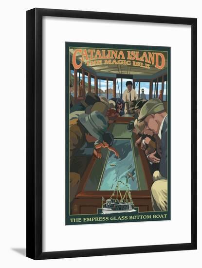 Catalina Island, California - Empress Glass Bottom Boat-Lantern Press-Framed Art Print