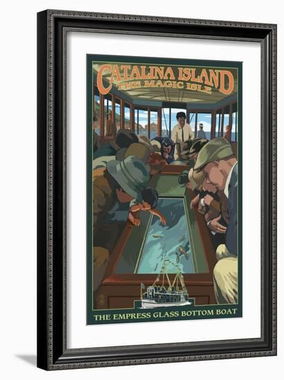 Catalina Island, California - Empress Glass Bottom Boat-Lantern Press-Framed Art Print