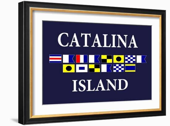 Catalina Island, California - Nautical Flags #2-Lantern Press-Framed Art Print