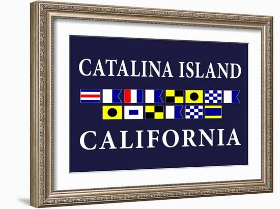 Catalina Island, California - Nautical Flags-Lantern Press-Framed Art Print