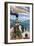 Catalina Island, California - Steamer Coming to Avalon-Lantern Press-Framed Art Print