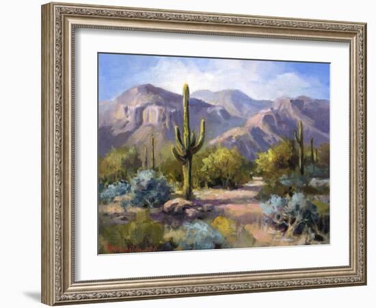 Catalina Mountain Foothills-Maxine Johnston-Framed Art Print