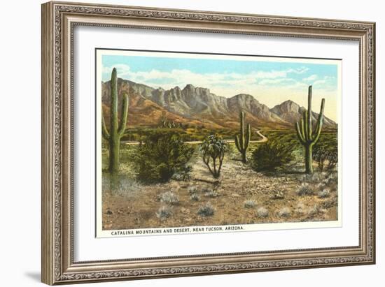 Catalina Mountains, Desert, Tucson, Arizona-null-Framed Art Print