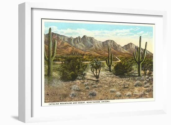 Catalina Mountains, Desert, Tucson, Arizona-null-Framed Art Print