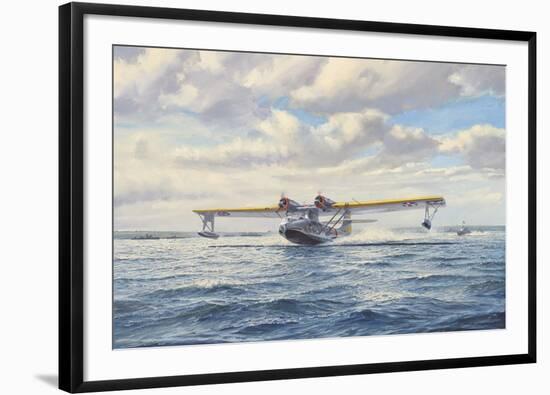 Catalina Take-Off-Roy Cross-Framed Giclee Print