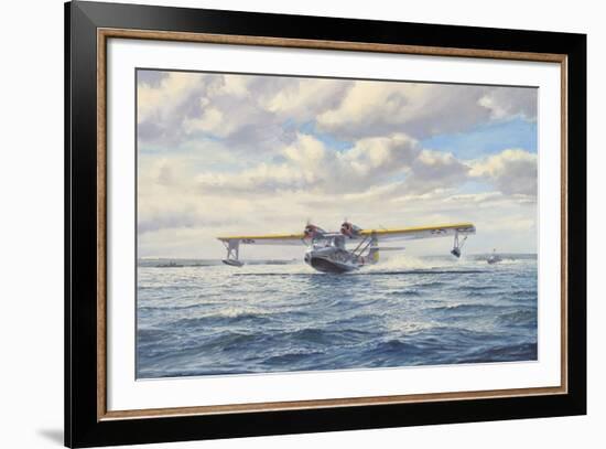 Catalina Take-Off-Roy Cross-Framed Giclee Print