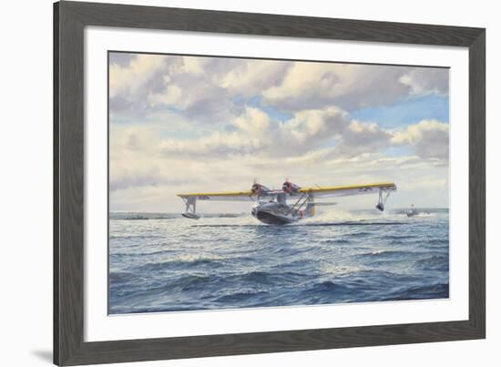 Catalina Take-Off-Roy Cross-Framed Giclee Print