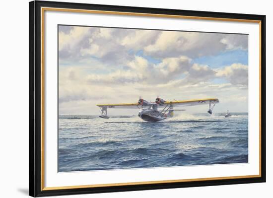 Catalina Take-Off-Roy Cross-Framed Giclee Print