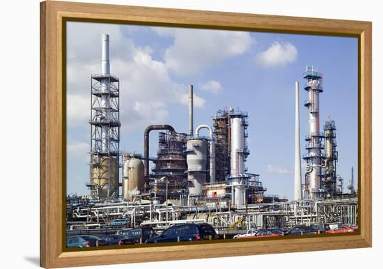 Catalytic Cracker At An Oil Refinery-Paul Rapson-Framed Premier Image Canvas