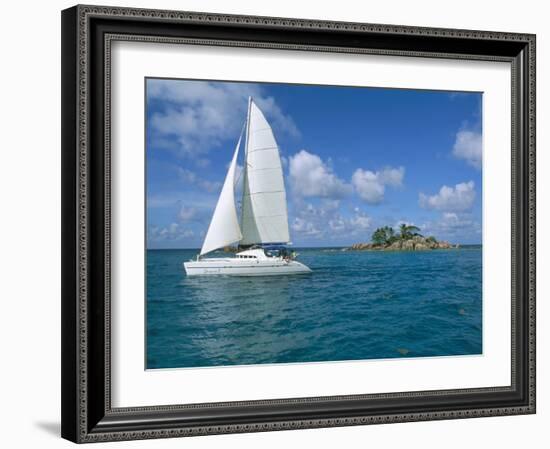 Catamaran, Island of Praslin, Seychelles, Indian Ocean, Africa-Bruno Barbier-Framed Photographic Print