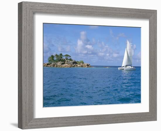 Catamaran, Island of Praslin, Seychelles, Indian Ocean, Africa-Bruno Barbier-Framed Photographic Print