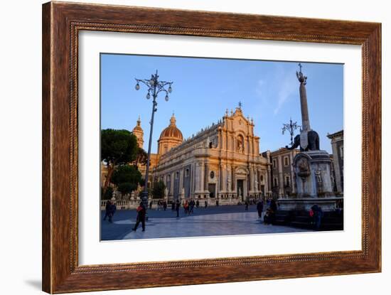 Catania Cathedral, dedicated to Saint Agatha, Catania, Sicily, Italy, Europe-Carlo Morucchio-Framed Photographic Print