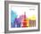 Catania Skyline Pop-paulrommer-Framed Art Print