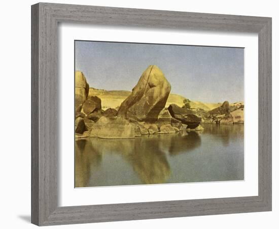 Cataracts, white water rapids on Nile River, Egypt-English Photographer-Framed Giclee Print