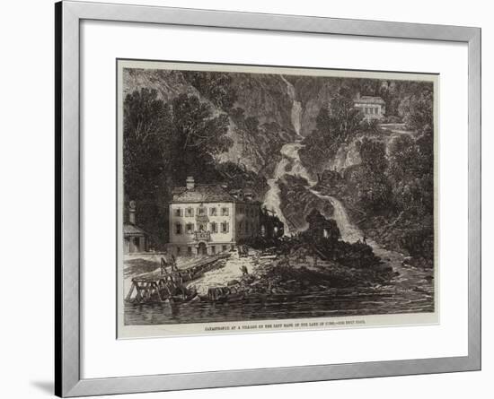 Catastrophe at a Village on the Left Bank of the Lake of Como-null-Framed Giclee Print