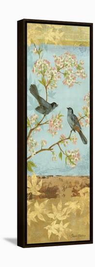 Catbirds and Blooms Panel-Pamela Gladding-Framed Stretched Canvas