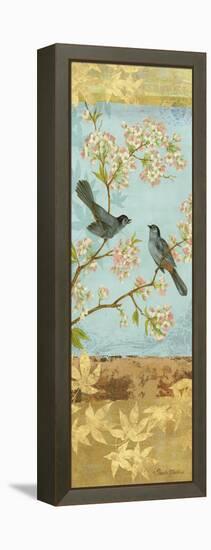 Catbirds and Blooms Panel-Pamela Gladding-Framed Stretched Canvas