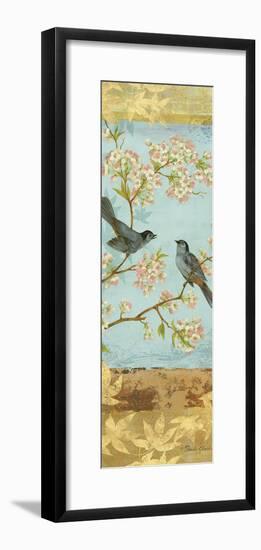 Catbirds & Blooms Panel-Pamela Gladding-Framed Art Print