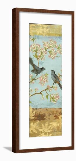 Catbirds & Blooms Panel-Pamela Gladding-Framed Art Print