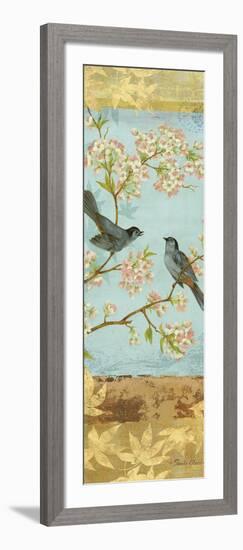 Catbirds & Blooms Panel-Pamela Gladding-Framed Art Print