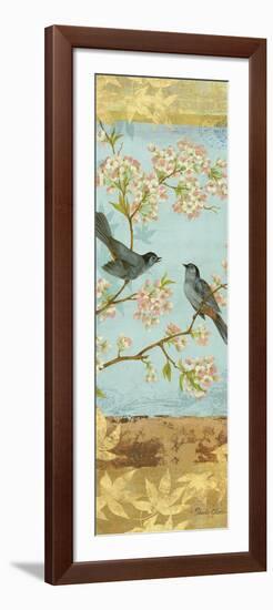 Catbirds & Blooms Panel-Pamela Gladding-Framed Art Print