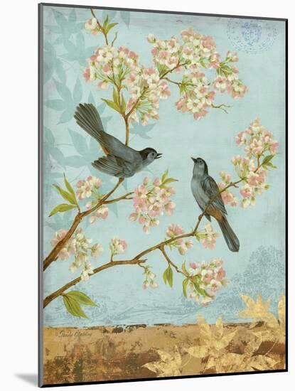 Catbirds & Blooms-Pamela Gladding-Mounted Art Print