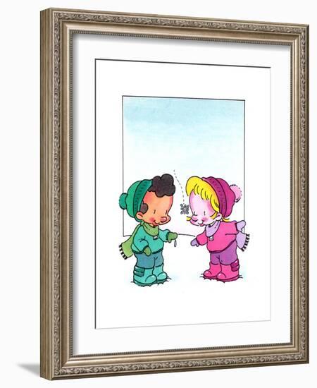 Catch a Snowflake - Humpty Dumpty-James Rhinehelder-Framed Giclee Print