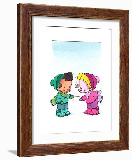 Catch a Snowflake - Humpty Dumpty-James Rhinehelder-Framed Giclee Print