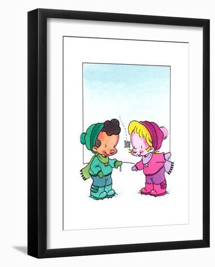 Catch a Snowflake - Humpty Dumpty-James Rhinehelder-Framed Giclee Print