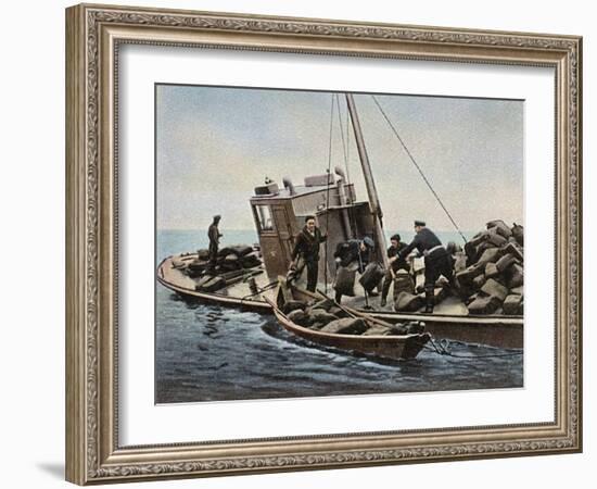 Catching a Rum Runner-null-Framed Art Print