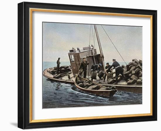 Catching a Rum Runner-null-Framed Art Print