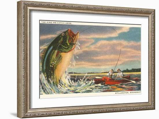 Catching Big Fish, Stillwater, Minnesota-null-Framed Art Print