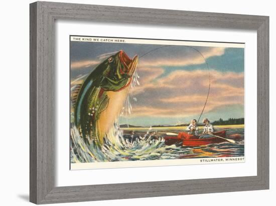 Catching Big Fish, Stillwater, Minnesota-null-Framed Art Print