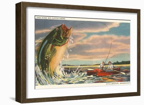 Catching Big Fish, Stillwater, Minnesota-null-Framed Art Print