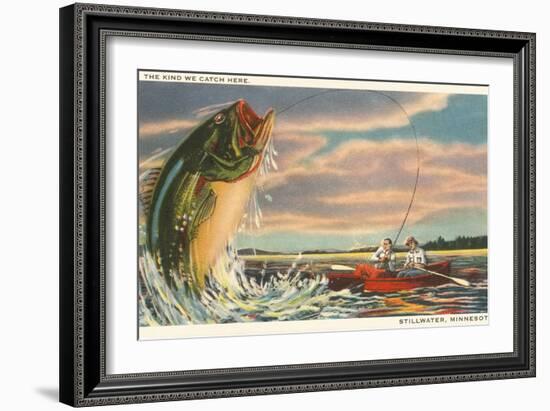 Catching Big Fish, Stillwater, Minnesota-null-Framed Art Print