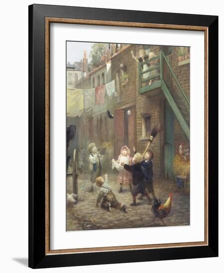 Catching Bubbles-Albert Ludovici-Framed Giclee Print