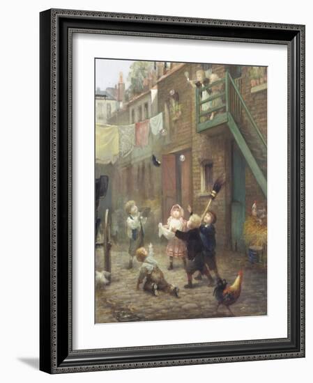 Catching Bubbles-Albert Ludovici-Framed Giclee Print